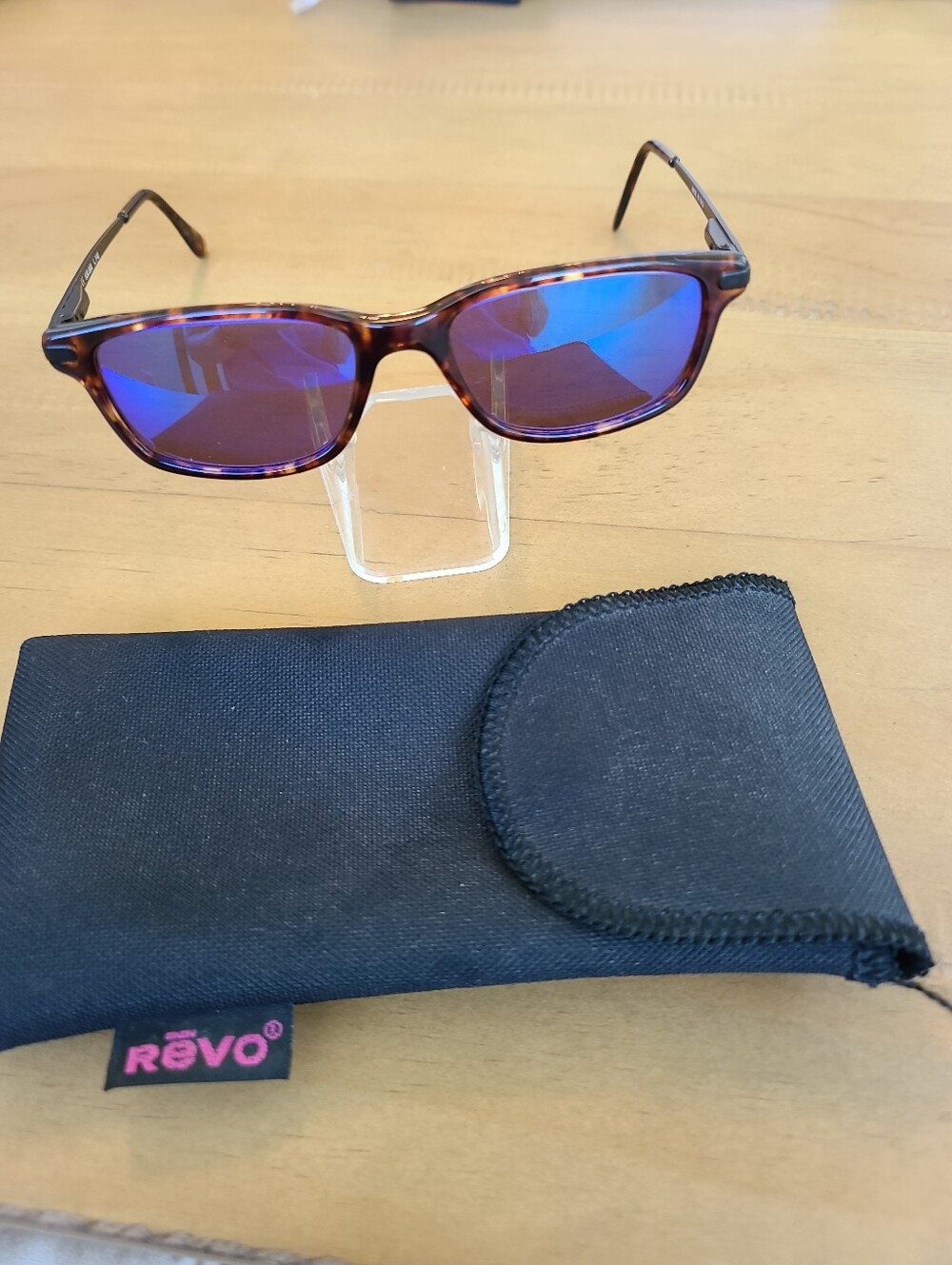 Revo Tortoiseshell Sunglasses with Blue Mirror Lenses 52-14.